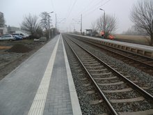 Moderne Bahnsteige mit Leitsystem