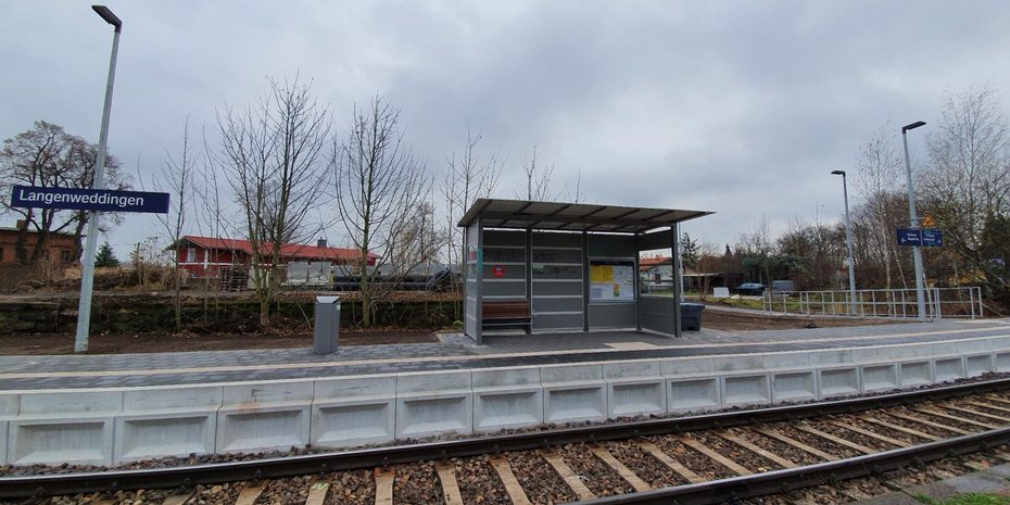 Seit Ende 2021 ist der neue Bahnsteig in Betrieb.